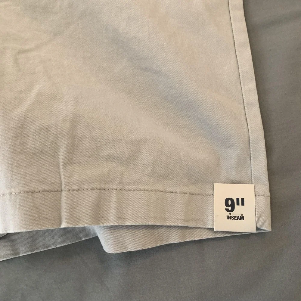 Shorts Mens 38 Beige Gray Chino Flat Front Stretch Lot Of 2 Above Knee Golf NWT